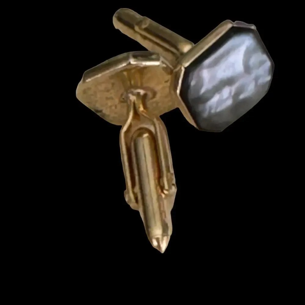 Vintage 60s Lot of 9 Swank Gold Silver Tuxedo Cufflinks & Pipestem Shirt Studs